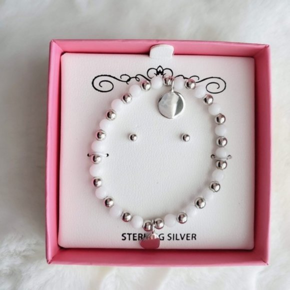 Sterling Silver NIB Bracelet & Earrings Set - Picture 1 of 3